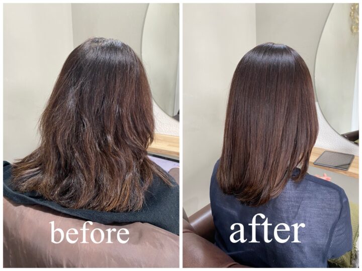 髪質改善ストレート施術例4