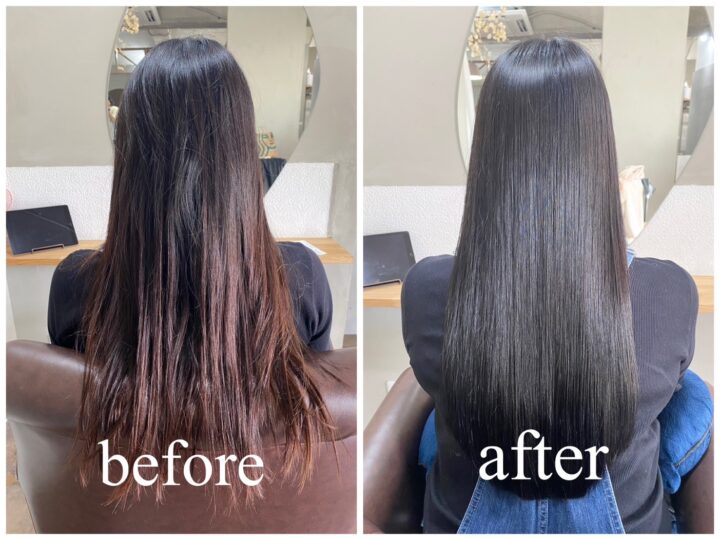 髪質改善ストレート施術イメージ